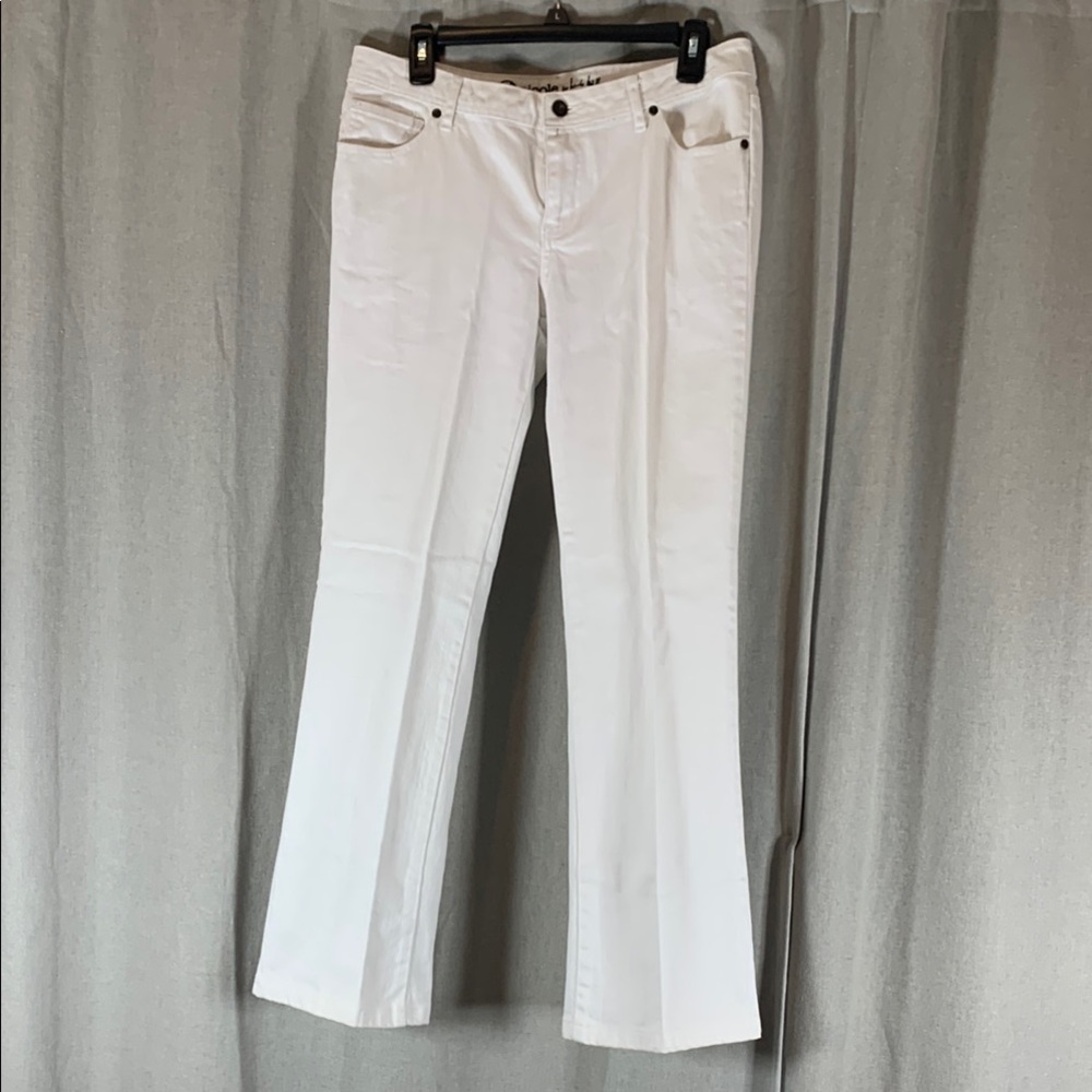 Nicole by Nicole Miller White Boot Cut Jeans